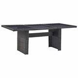 vidaXL 9-delige Tuinset poly rattan bruin
