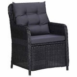 vidaXL 9-delige Tuinset poly rattan bruin