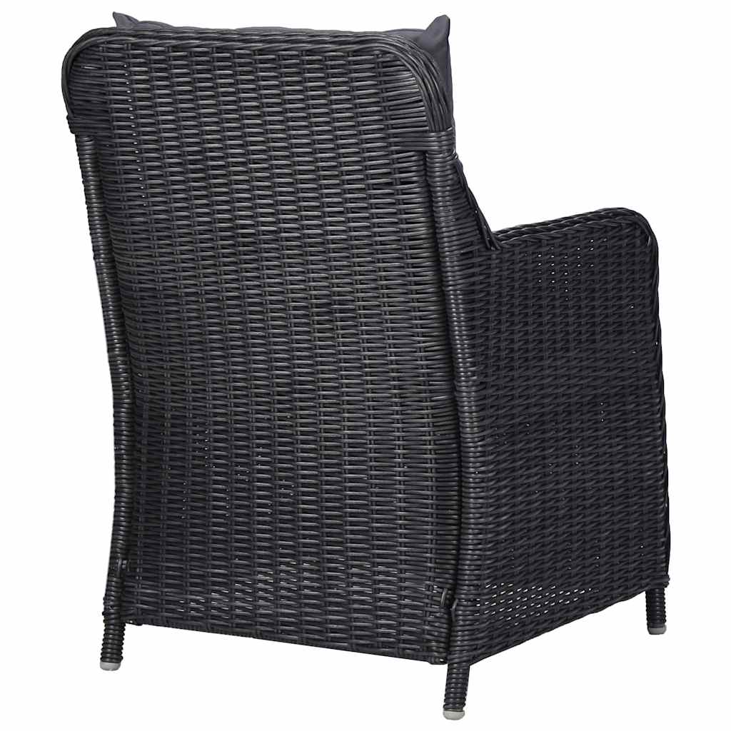 vidaXL 9-delige Tuinset poly rattan bruin