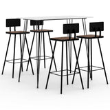 vidaXL 3-delige Barset zwart
