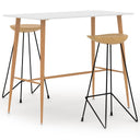 vidaXL 3-delige Barset wit