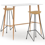 vidaXL 3-delige Barset wit