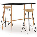 vidaXL 3-delige Barset wit