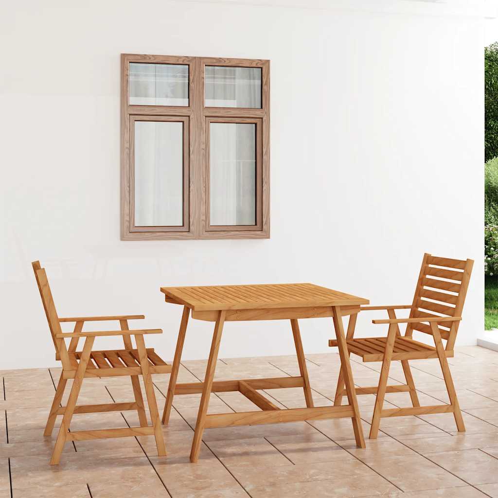 vidaXL 3-Piece Garden Dining Set Solid Acacia Wood