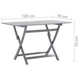 vidaXL 5-delige Tuinset massief acaciahout grijs