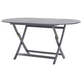 vidaXL 7-piece Garden Dining Set Solid Acacia Wood Grey