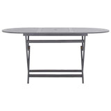 vidaXL 7-piece Garden Dining Set Solid Acacia Wood Grey