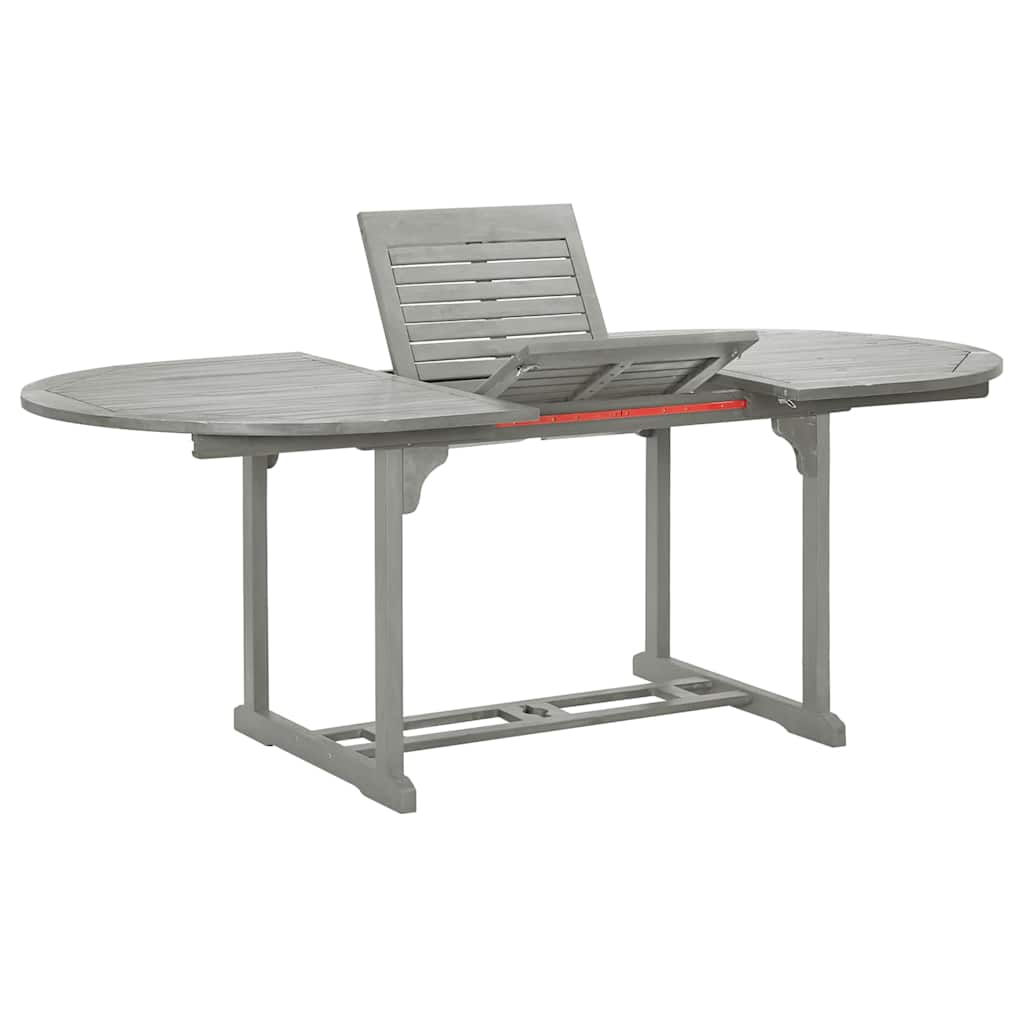 vidaXL 5-delige tuinset (150-200)x100cm massief acaciahout grijs