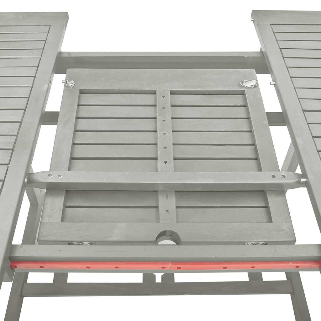vidaXL 5-delige tuinset (150-200)x100cm massief acaciahout grijs