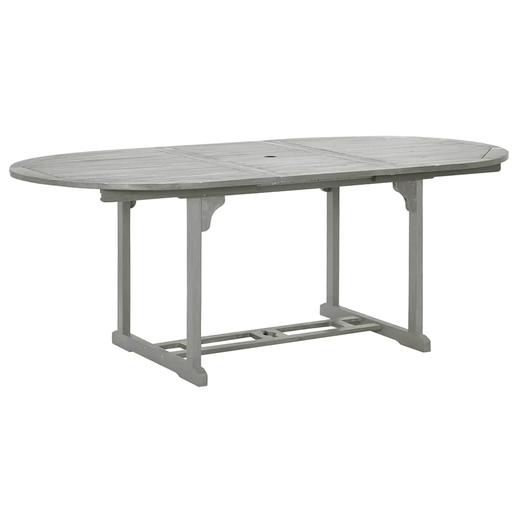 vidaXL 5-delige tuinset (150-200)x100cm massief acaciahout grijs
