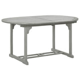 vidaXL 5-delige tuinset (150-200)x100cm massief acaciahout grijs
