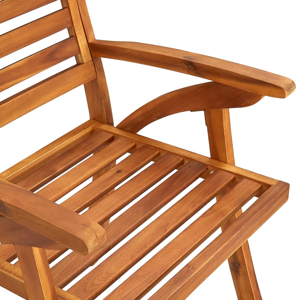 vidaXL 7-delige tuinset 150x90 cm massief acaciahout