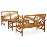 vidaXL 4-Piece Solid Acacia Wood Lounge Set