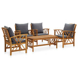 vidaXL 4-Piece Solid Acacia Wood Lounge Set