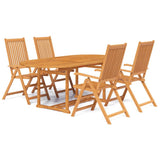 vidaXL 5-delige Tuinset massief acaciahout 150-200 cm