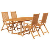vidaXL 5-delige Tuinset massief acaciahout 150-200 cm