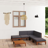 vidaXL 7-Piece Lounge Set with Cushions Solid Acacia Wood