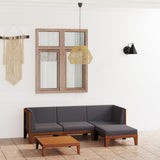 vidaXL 7-Piece Lounge Set with Cushions Solid Acacia Wood