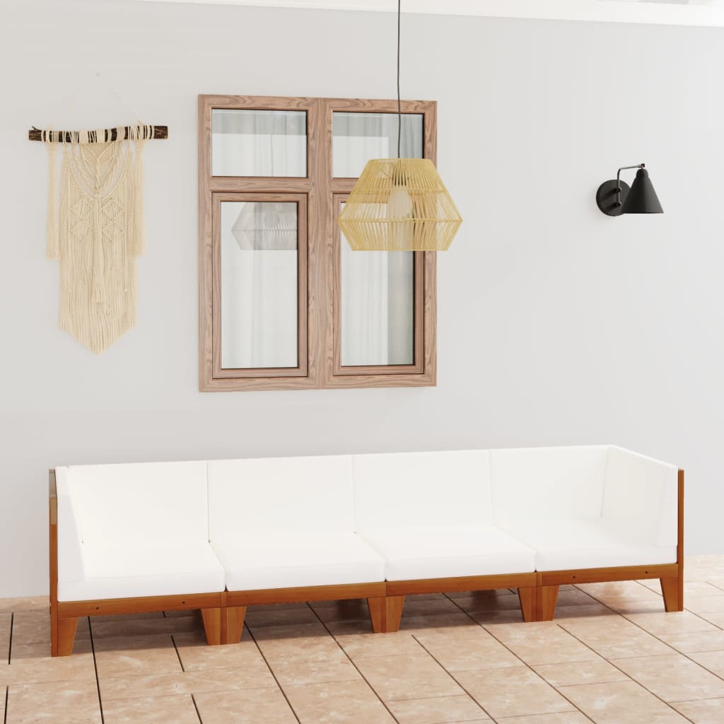 vidaXL 7-Piece Lounge Set with Cushions Solid Acacia Wood