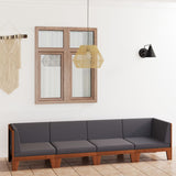 vidaXL 7-Piece Lounge Set with Cushions Solid Acacia Wood