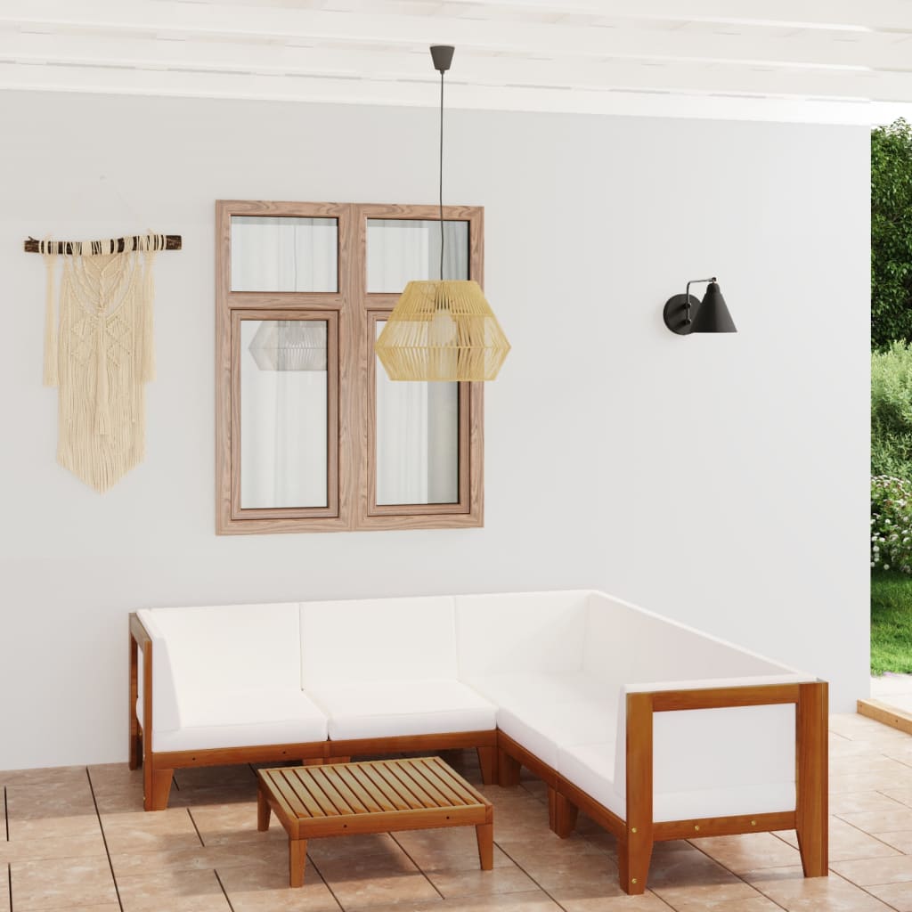 vidaXL 7-Piece Lounge Set with Cushions Solid Acacia Wood