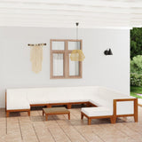 vidaXL 7-Piece Lounge Set with Cushions Solid Acacia Wood