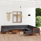 vidaXL 7-Piece Lounge Set with Cushions Solid Acacia Wood