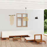 vidaXL 7-Piece Lounge Set with Cushions Solid Acacia Wood