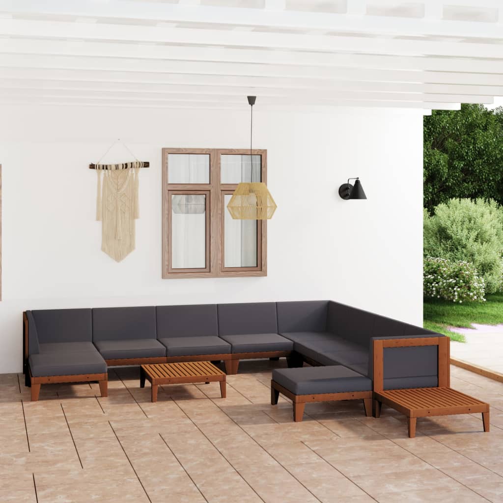 vidaXL 7-Piece Lounge Set with Cushions Solid Acacia Wood