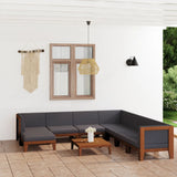 vidaXL 7-Piece Lounge Set with Cushions Solid Acacia Wood