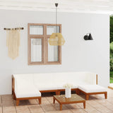 vidaXL 7-Piece Lounge Set with Cushions Solid Acacia Wood