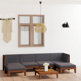 vidaXL 7-Piece Lounge Set with Cushions Solid Acacia Wood