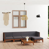 vidaXL 7-Piece Lounge Set with Cushions Solid Acacia Wood