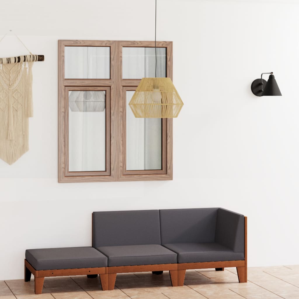 vidaXL 7-Piece Lounge Set with Cushions Solid Acacia Wood