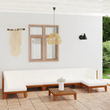 vidaXL 7-Piece Lounge Set with Cushions Solid Acacia Wood