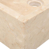 vidaXL Solid Teak Vanity Cabinet with Marble Sink Black