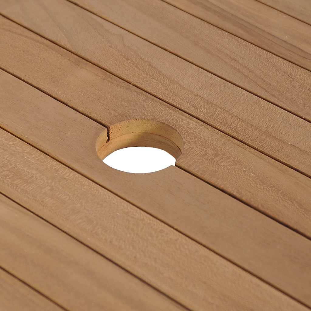 vidaXL Wastafelkast met marmeren wastafel massief teakhout crèmekleur