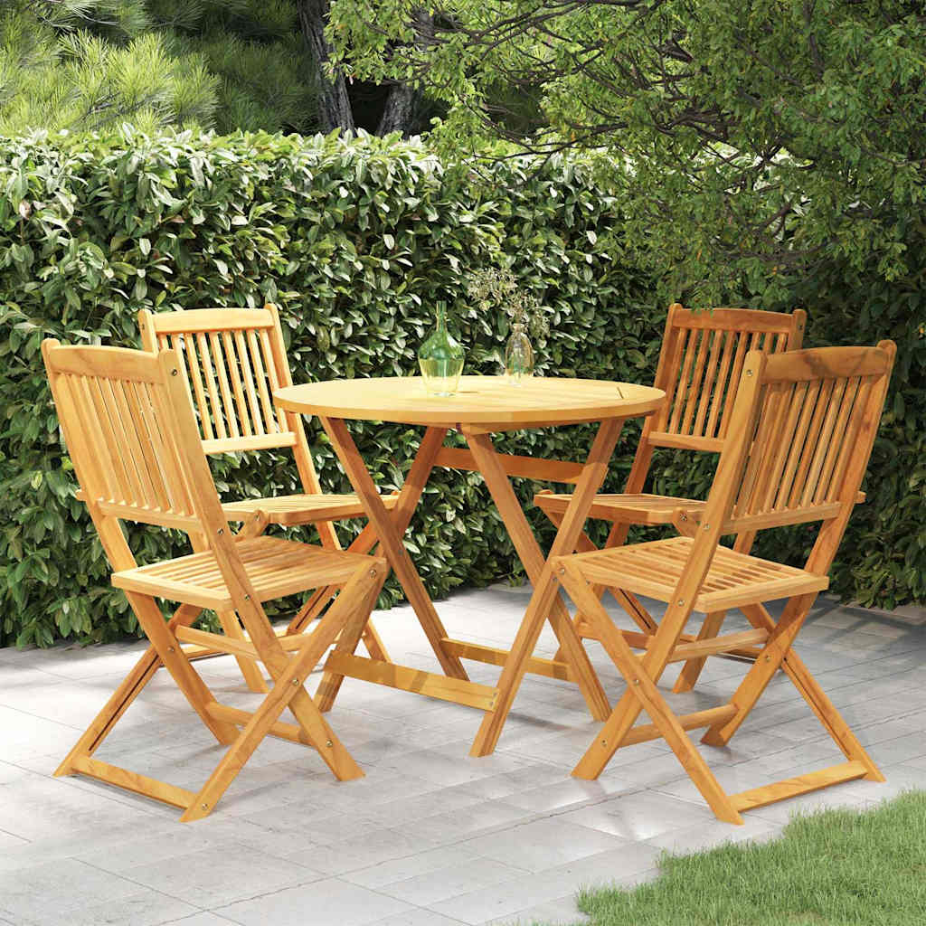 vidaXL 5-piece Garden Dining Set Foldable Solid Acacia Wood