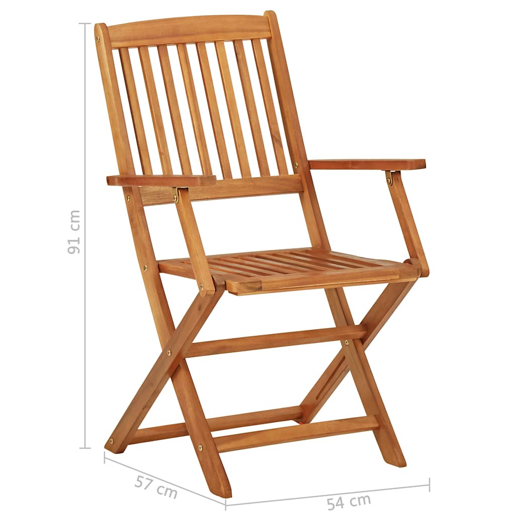 vidaXL 5-piece Garden Dining Set Foldable Solid Acacia Wood