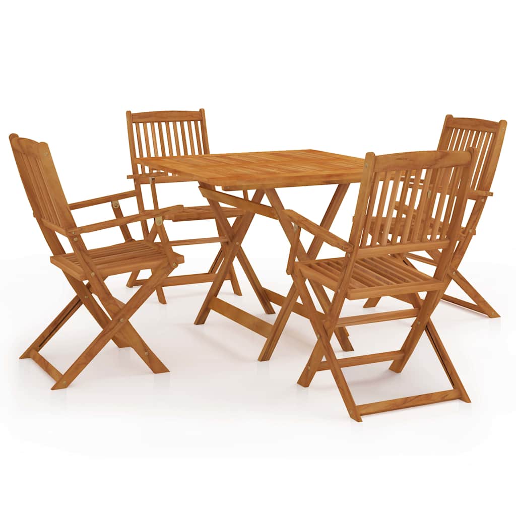 vidaXL 5-piece Garden Dining Set Foldable Solid Acacia Wood