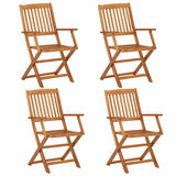 vidaXL 5-piece Garden Dining Set Foldable Solid Acacia Wood