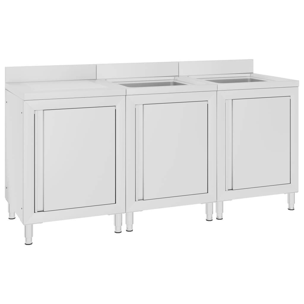 vidaXL Papier peint commercial 60x60x96 cm acier inoxydable