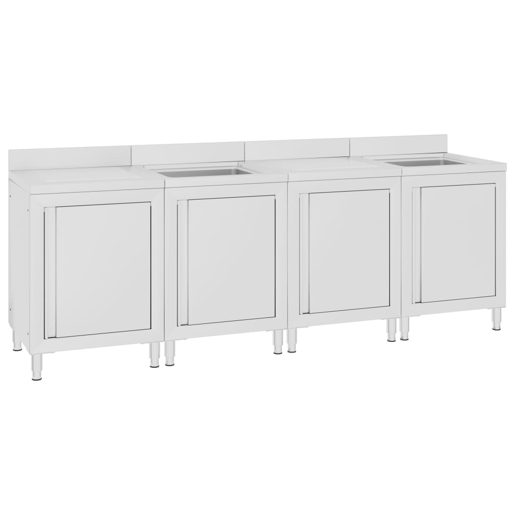 vidaXL Papier peint commercial 60x60x96 cm acier inoxydable