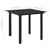vidaXL 5-delige Tuinset PVC-rattan zwart