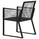 vidaXL 5-delige Tuinset PVC-rattan zwart