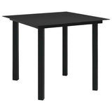 vidaXL 5-delige Tuinset PVC-rattan zwart