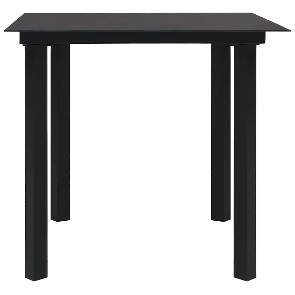vidaXL 5-delige Tuinset PVC-rattan zwart