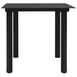 vidaXL 5-delige Tuinset PVC-rattan zwart