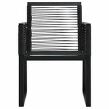 vidaXL 5-delige Tuinset PVC-rattan zwart