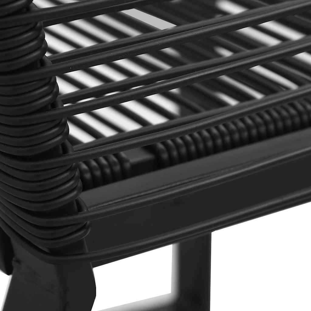 vidaXL 5-delige Tuinset PVC-rattan zwart